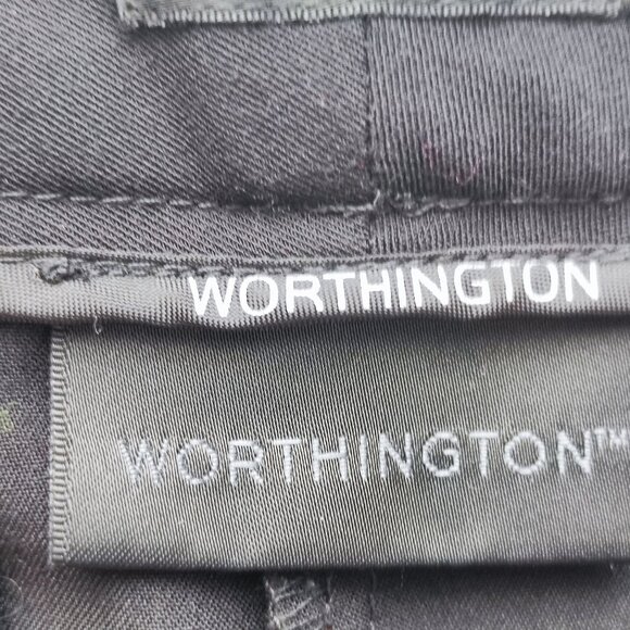 Worthington dress pants women's size 12 black curvy fit wide leg open - Picture 5 of 16